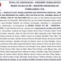 Edital de Convocação – Credores Trabalhistas Massa Falida da IBF – Indústria Brasileira de Formulários LTDA